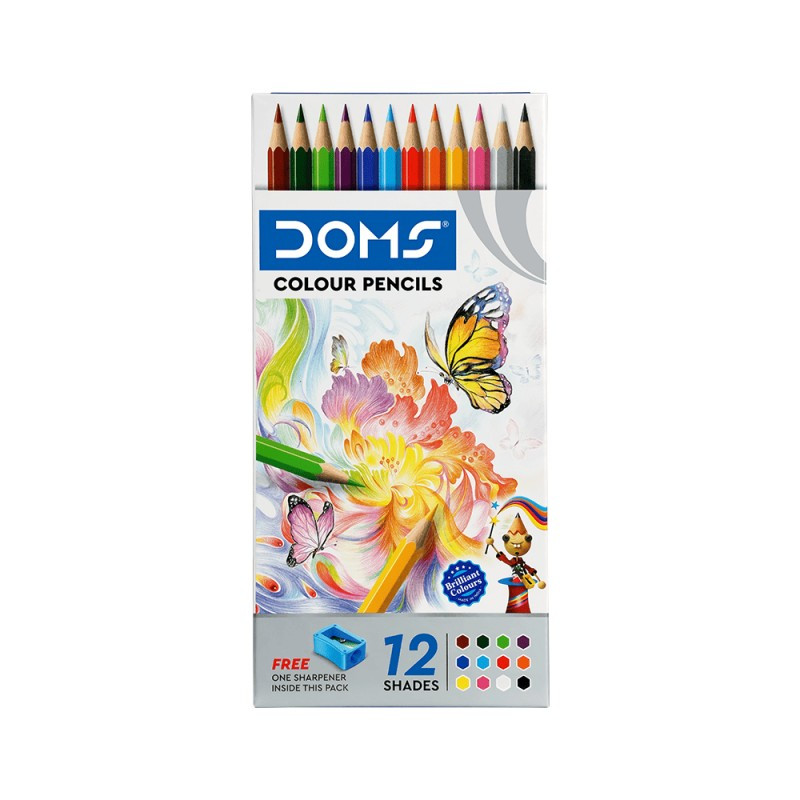Doms Colour Pencil - Pack Of 12 Shades