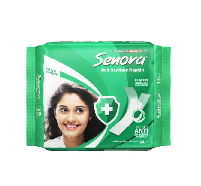 Senora Sanitary  Sanitary Regular Pack (Belt System) 15 pad